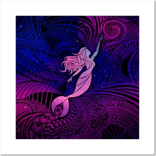 Cool Abstract Mermaid Pattern design Posters and Art